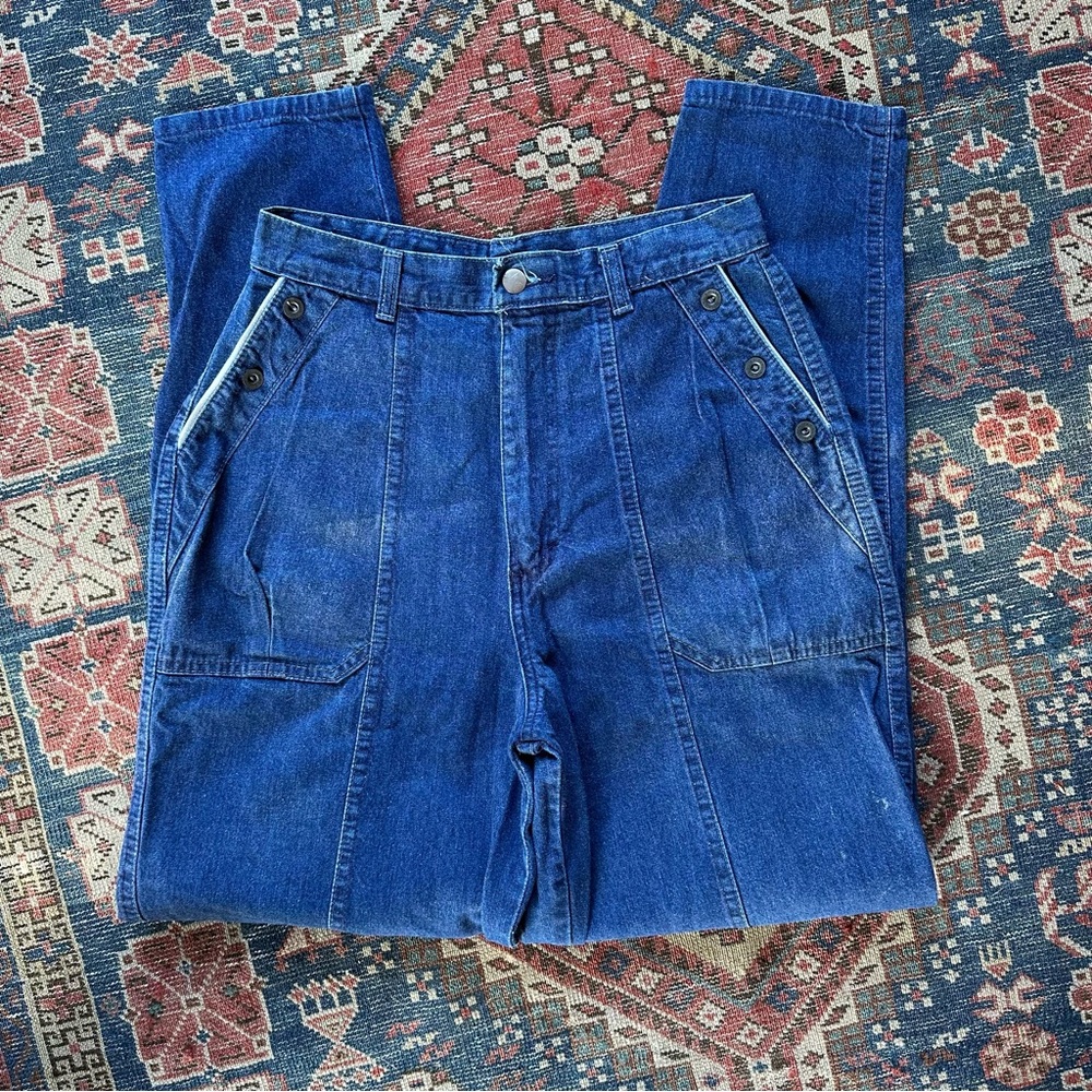 Vintage 80s/90s Ms Rocky Mountain Denim Jeans Sz
28/31 High Rose Boot Cut
